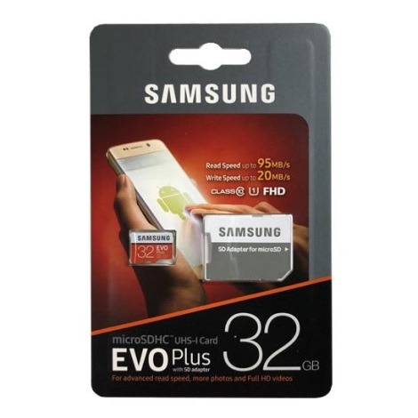 Samsung - Карта пам'яті MicroSDHC 32Гб EVO+ U1 95Мб/с + SD-адаптер