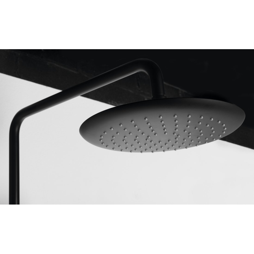 Сапхо - Душовий набір із змішувачем СОЛАРІС матово-чорний