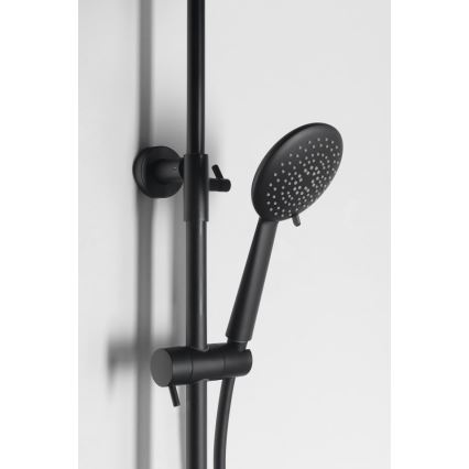 Сапхо - Душовий набір із змішувачем СОЛАРІС матово-чорний