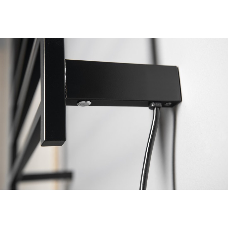 Сапхо - Електрична рушникосушарка ЕЛЗОР 60 Вт/230 В 47×50 см матово-чорна