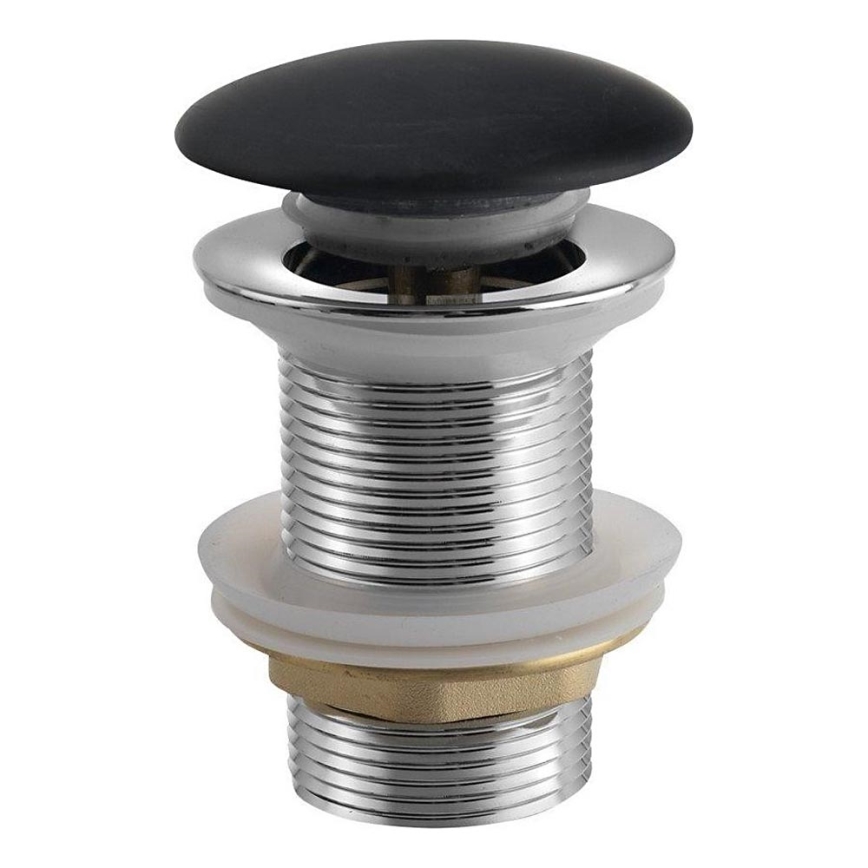 Сапхо - Злив для умивальника Клік-Клак БЛОК діам. 6,7 см маркін/матова чорна