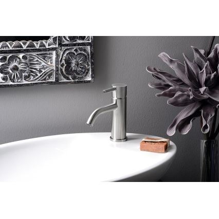 Сапхо - Змішувач для умивальника МІНІМАЛ 15,8 см нержавіюча сталь