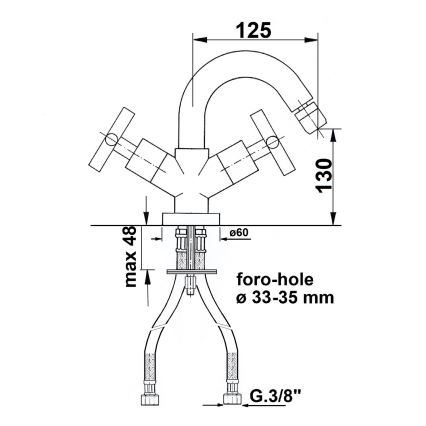 Sapho - Биде-смеситель AXIA, глянцевый хром