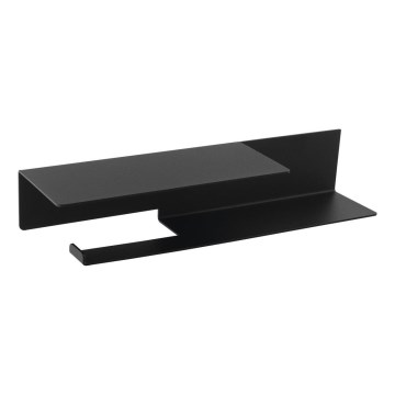 Sapho - Держатель туалетной бумаги с полочкой 9,5x35 cm матовый чёрный