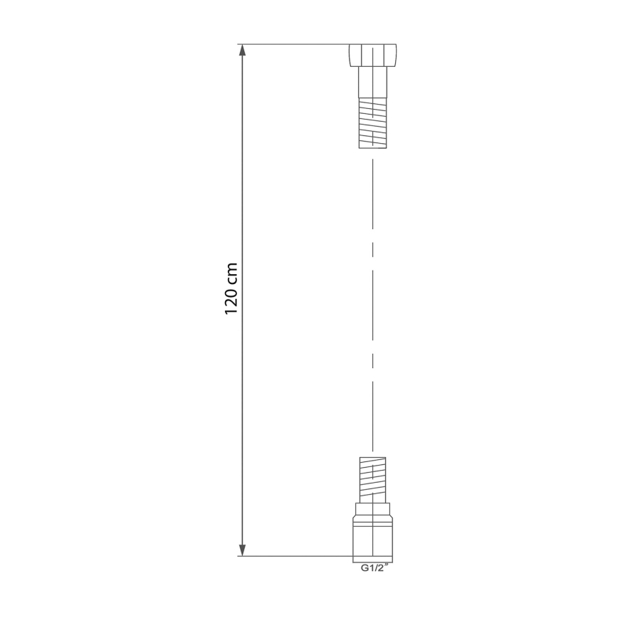 Sapho - душевой шланг SOFTFLEX 120 см, серебристый металлик