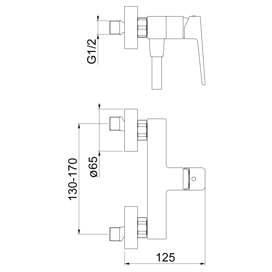 Sapho - Душевой смеситель TURSI, блестящий хром
