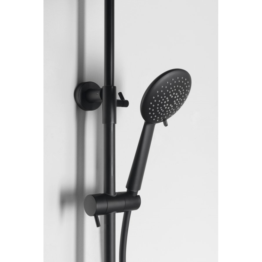 Sapho - Душевой комплект с смесителем SOLARIS матовый чёрный