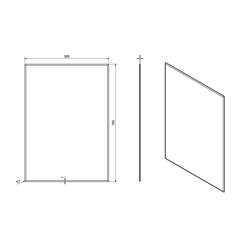 Sapho - Дзеркало ACCORD 50x70 см прозоре