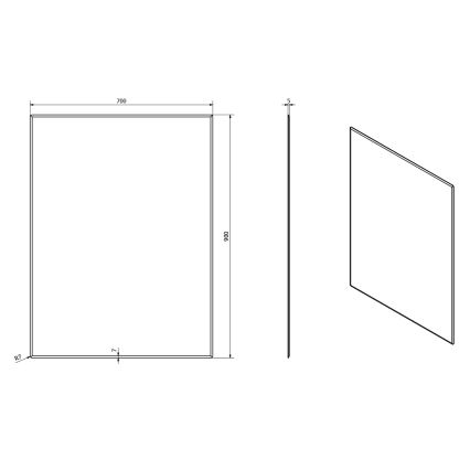 Sapho - Дзеркало ACCORD 70x90 см