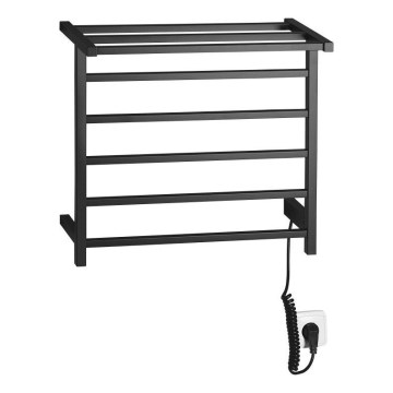 Sapho - Электрический полотенцесушитель ELZOR 60 Вт 47×50 см матовый чёрный