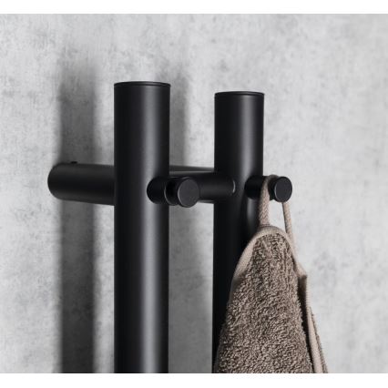 Sapho - Электрический полотенцесушитель PAPINADO 40 Вт 120x11 см матовый чёрный