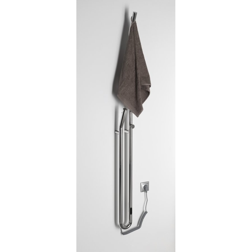 Sapho - Электрический полотенцесушитель с таймером DUOPASSO, 45 Вт, 170×12 см, глянцевый хром