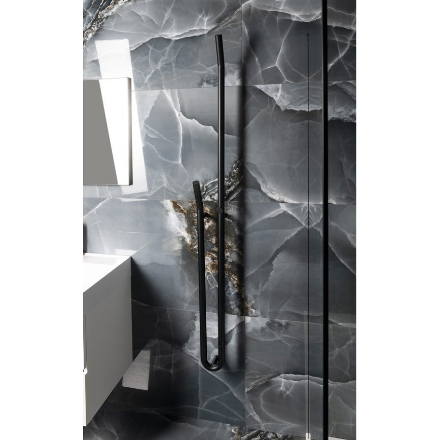 Sapho - Электрический полотенцесушитель с таймером DUOPASSO 45W 170x12 cm матовый чёрный