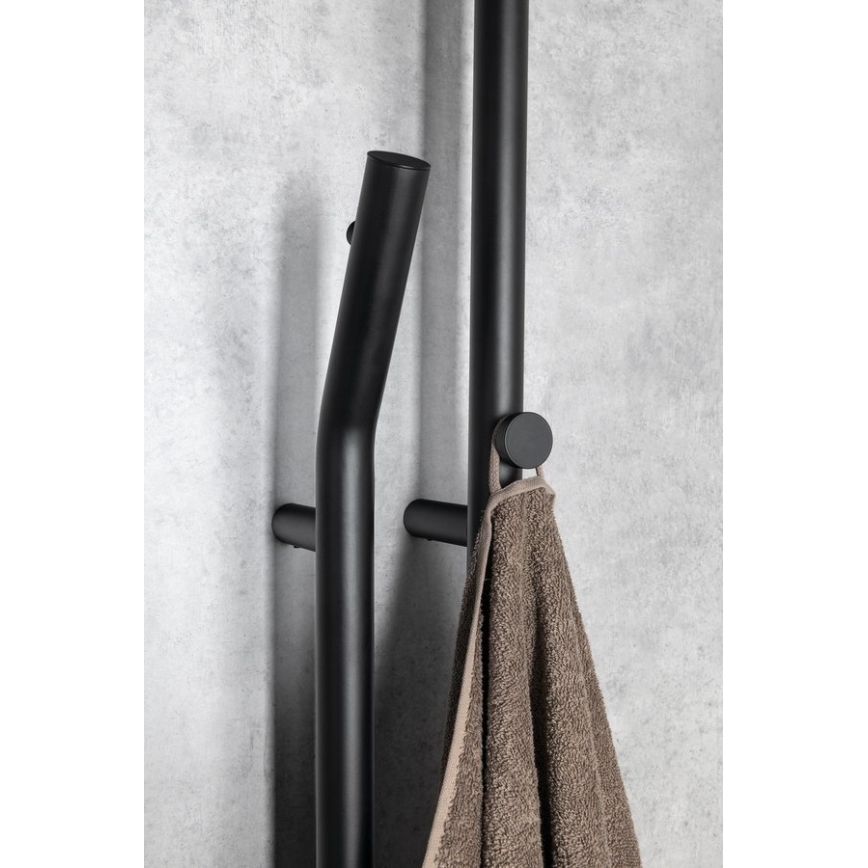 Sapho - Электрический полотенцесушитель с таймером DUOPASSO 45W 170x12 cm матовый чёрный