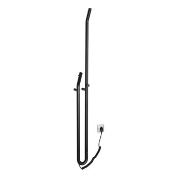 Sapho - Электрический полотенцесушитель с таймером DUOPASSO 45W 170x12 cm матовый чёрный