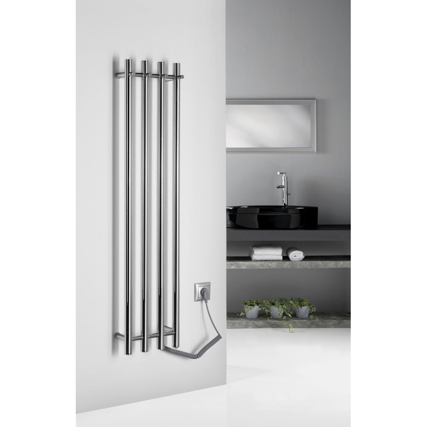 Sapho - Електрична рушникосушарка PAPINADO 85W 120x26 cm глянцевий хром права