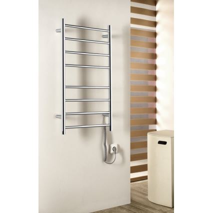 Sapho - Електрична рушникосушка REDONDO 75 Вт 90 x 50 см блискучий хром кругла