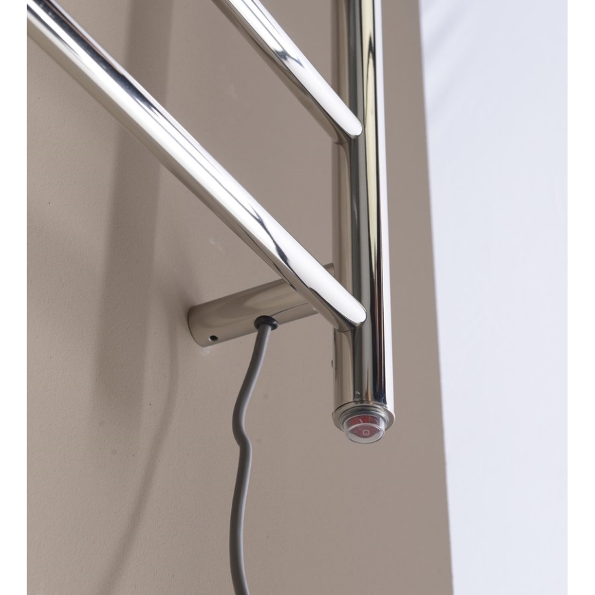 Sapho - Електрична рушникосушка REDONDO 75W/230V 90 см глянцевий хром правий круглий