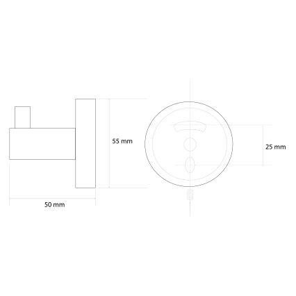 Sapho - настенный крючок X-ROUND 5,5x5 cm золотой