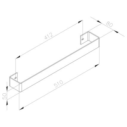 Sapho - настінний вішак для рушників COLONNA 8x51 см, полірований хром