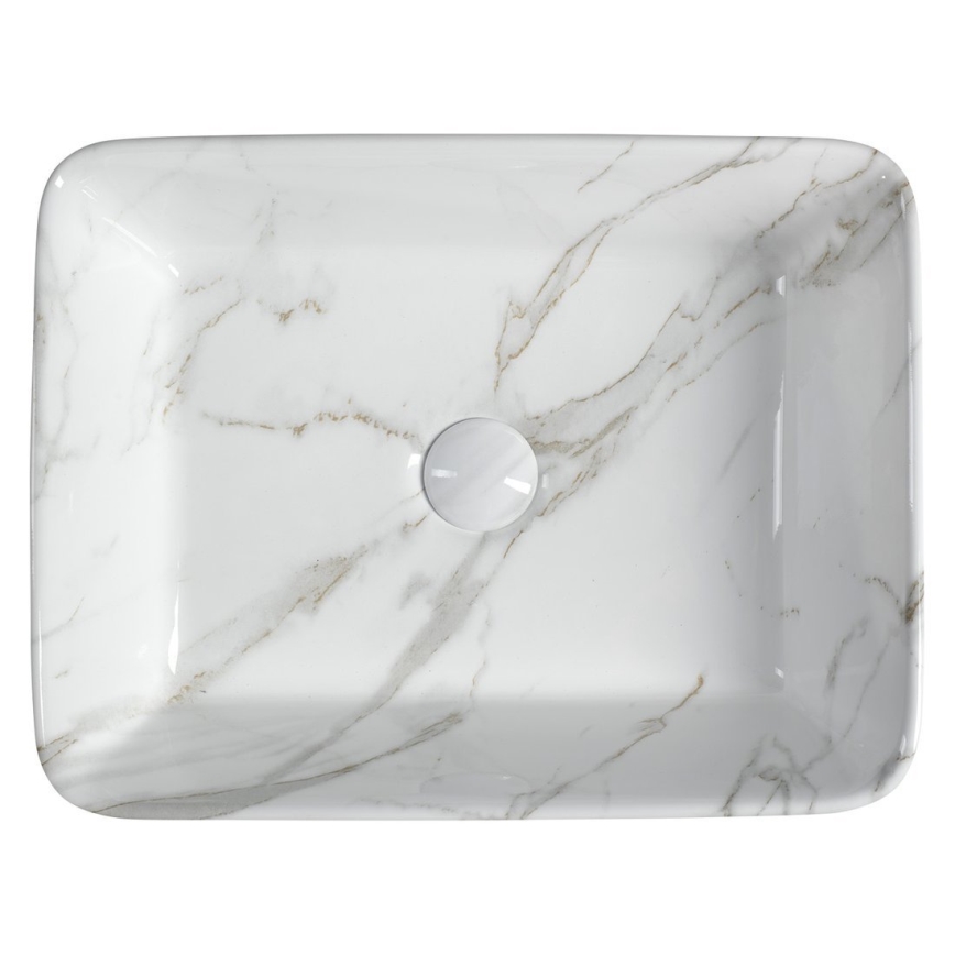 Sapho - Накладна раковина DALMA 47,5x37,5 см кераміка/carrara