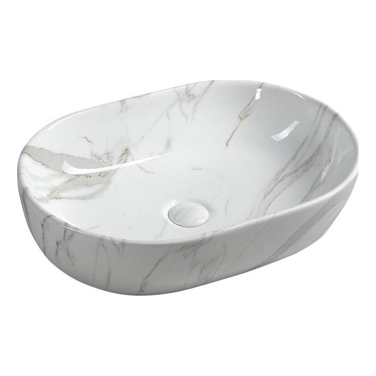 Sapho - Накладна раковина DALMA 59x42 см кераміка/carrara