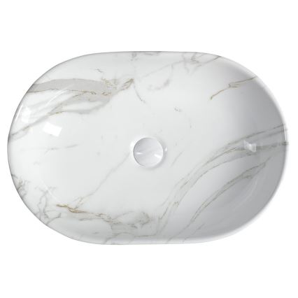 Sapho - Накладна раковина DALMA 59x42 см кераміка/carrara