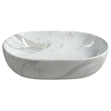 Sapho - Накладна раковина DALMA 59x42 см кераміка/carrara