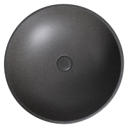 Sapho - Накладная раковина TURF Ø 44 см, бетон/чёрный гранит