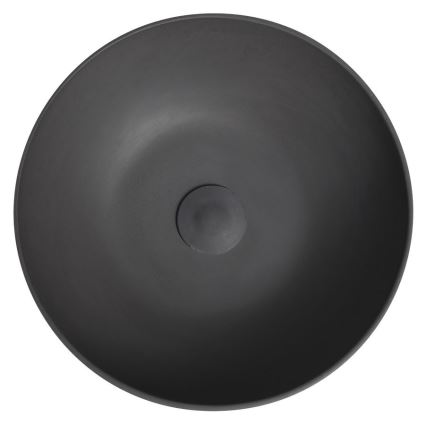 Sapho - Накладний умивальник на стільницю FORMIGO, діаметром 39 см, бетон/антрацит