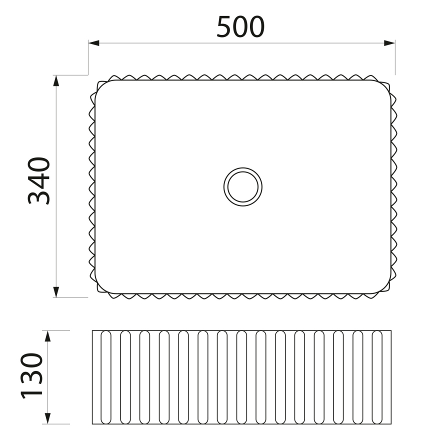 Sapho - Накладний умивальник PICOBELLO 50x34 см кераміка/білий