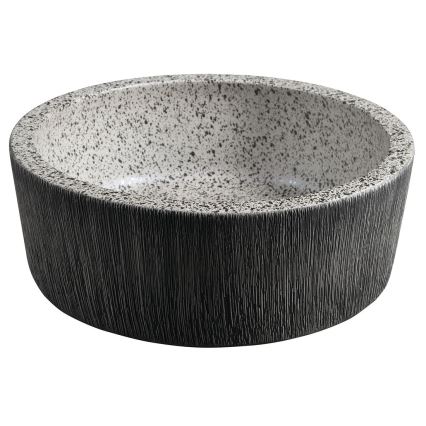 Sapho - Накладний умивальник PRIORI на стільницю, діаметр 41 см, білий/сірий