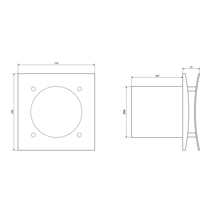 Sapho - Осьовий вентилятор із таймером EIRA 15 Вт/230 В білий