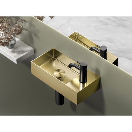 Sapho - Подвесная раковина AURUM 36,5x18 см матовое золото