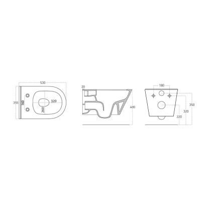 Sapho - Подвесной унитаз с гигиеническим душем AVVA CLEANWASH керамика/белый