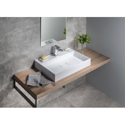 Sapho - Раковина для стільниці GODIVA 68x44 см мармур/білий