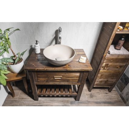 Sapho - Раковина на столешницу FORMIGO, диаметр 39 см, бетон/песочный