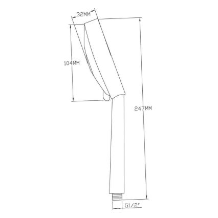 Sapho - Ручна душова лійка, блискучий хром