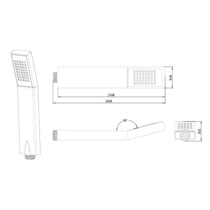 Sapho - Ручна душова лійка, блискучий хром