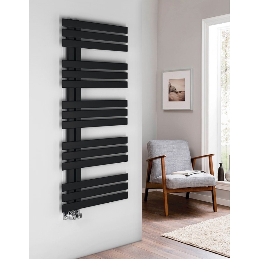 Sapho - рушникосушарка SILVANA 124x50 см матовий чорний
