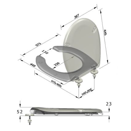 Sapho - Сиденье для унитаза для людей с ограниченными возможностями, белое/дюропласт
