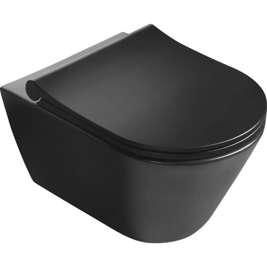 Sapho - Сиденье для унитаза SoftClose AVVA SLIM, матовый чёрный
