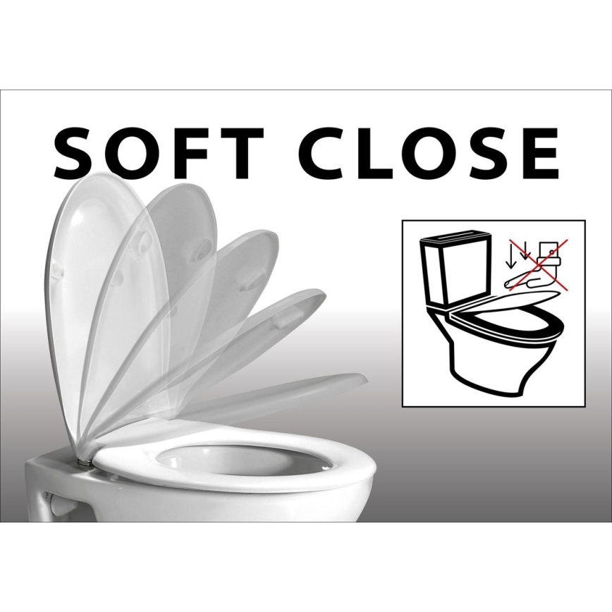 Sapho - Сиденье для унитаза SoftClose EDITA белый