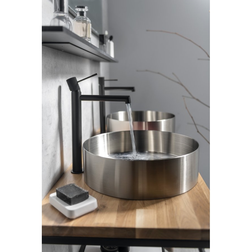 Sapho - Смеситель для раковины SOLARIS 32 см матовый черный