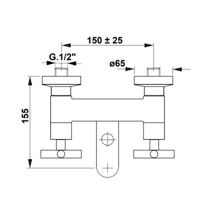 Sapho - Смеситель для ванны AXIA, глянцевый хром