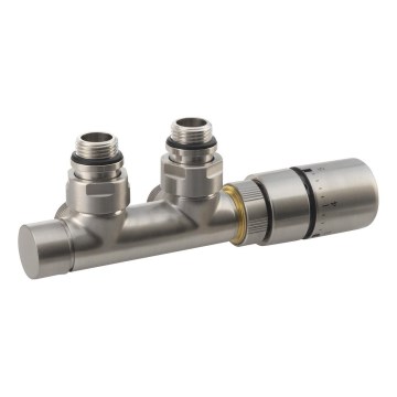 Sapho - Термостатичний комплект для центрального підключення TWIN матова нержавіюча сталь