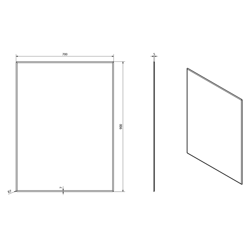 Sapho - Зеркало ACCORD 70x90 cm