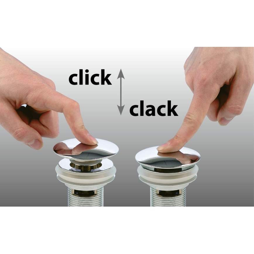 Sapho - Злив Click‑Clack для умивальника DALMA, діаметром 6,7 см, Carrara