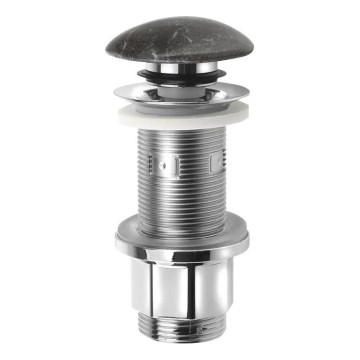 Sapho - Зливна пробка Click-Clack BLOK, діаметром 6,7 см, кам'яний/чорний