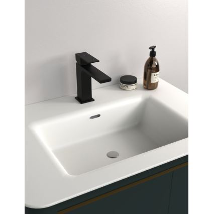 Sapho - Змішувач для умивальника CUBEMIX 15,3 см матовий чорний